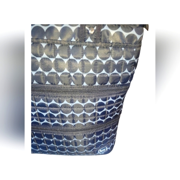 Lug Taxicab Black Pattern Quilted Purse Travel Storage Pockets Diaper Tote Bag - Picture 11 of 13